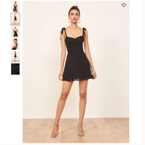 Reformation Christine Mini Dress - Black - Picture 3 of 14
